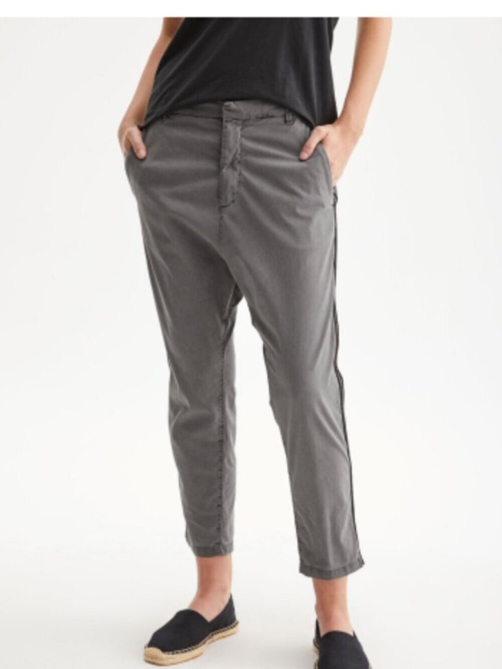 Nili Lotan Paris Drop Crotch Pants with Side Tape Size 10 NWT